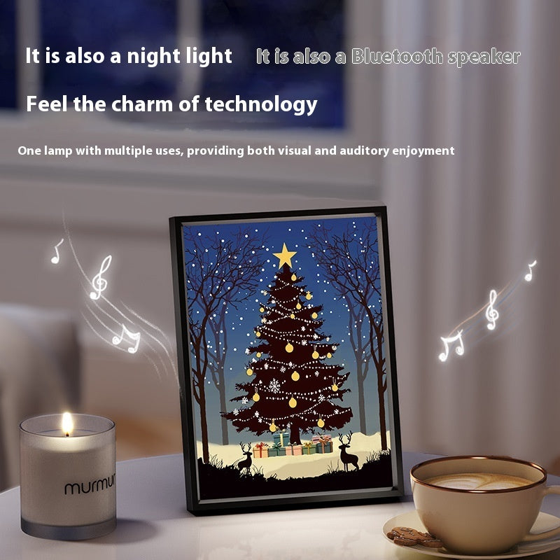 2024 New Luminous Speaker Christmas Tree Painting Bluetooth Speaker Desktop Ornament Gift Light And Shadow Art Lighting 2024 New Luminous Speaker Christmas Tree Painting Bluetooth Speaker Desktop Ornament Gift Light And Shadow Art Lighting
